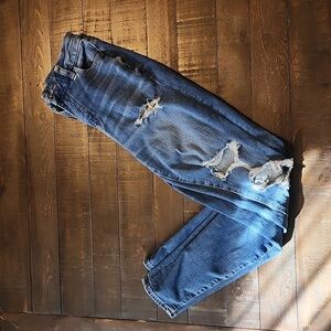 American Eagle Distressed Skinny Jeans High Rise